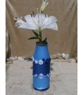 Kék/fehér váza